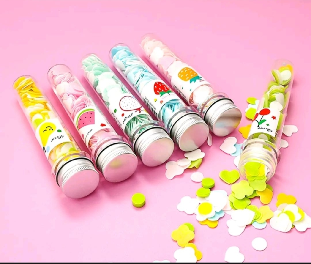 Travel Soft Paper Soap Flower Design Tube Shape Bottle (Pack of 1)_img_2