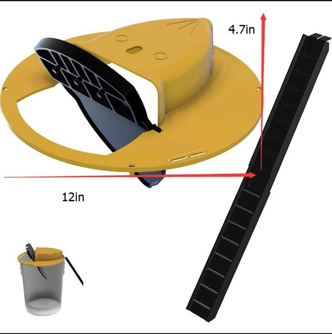 Mouse Trap Flip and Slide Bucket Lid Mice Rat Trap For Indoor Outdoor Multi Catch Auto Reset_img_5