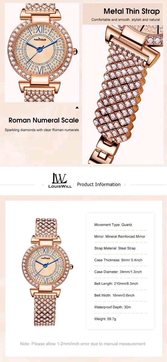 💥LouisWill Steel Strap Waterproof Wristwatch_img_8