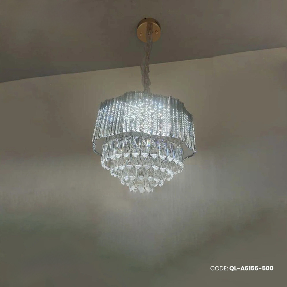 Qulik Radiant Luxe Hanging Crystal Chandelier Light (QL-A6156-500)