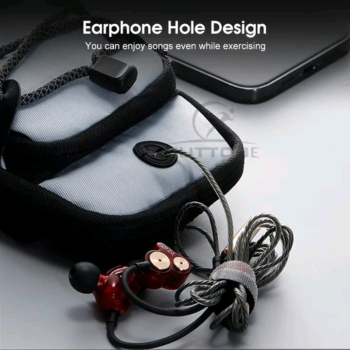 💥Vocoal Waterproof PU Leather with Headphone Hole Cross Body Bag_img_7
