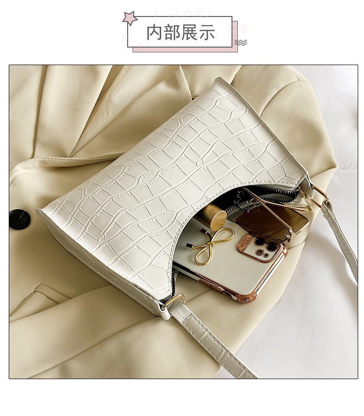Crocodile shoulder bag