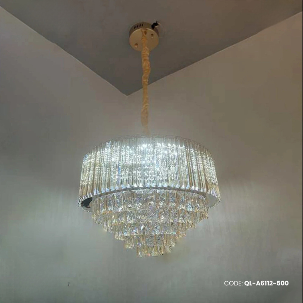 Qulik Radiant Luxe Hanging Crystal Chandelier Light (QL-A6112-500)