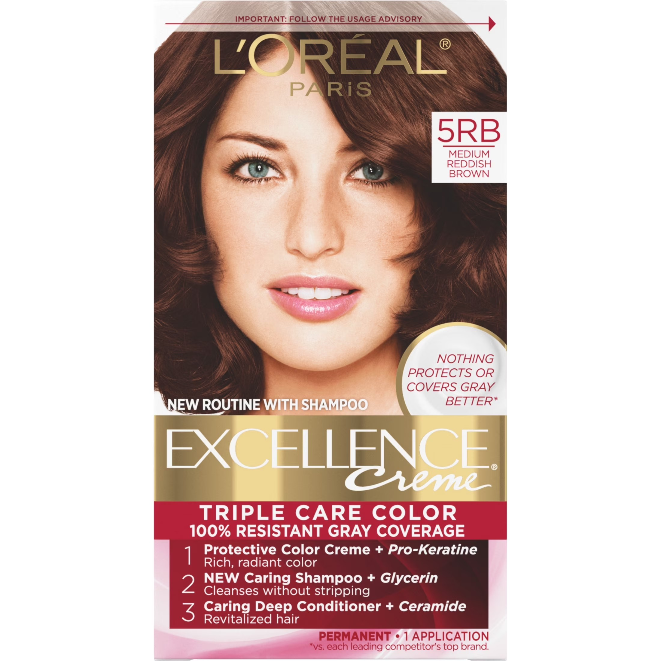 L'Oreal Excellence Triple Protection Color - Medium Reddish Brown 5RB_img_0