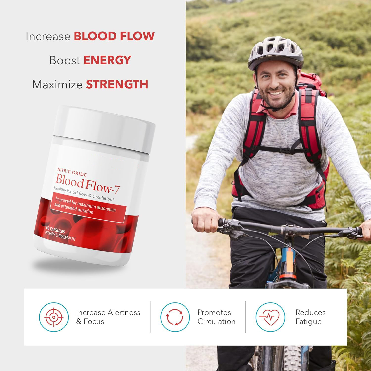 Nitric Oxide Blood Flow 7 - 60 Capsules_img_6