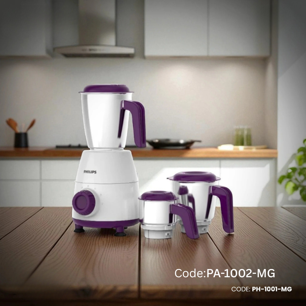 Philips HL7505 Daily Collection Mixer Grinder 500 W (White and Purple) PH-1001-MG