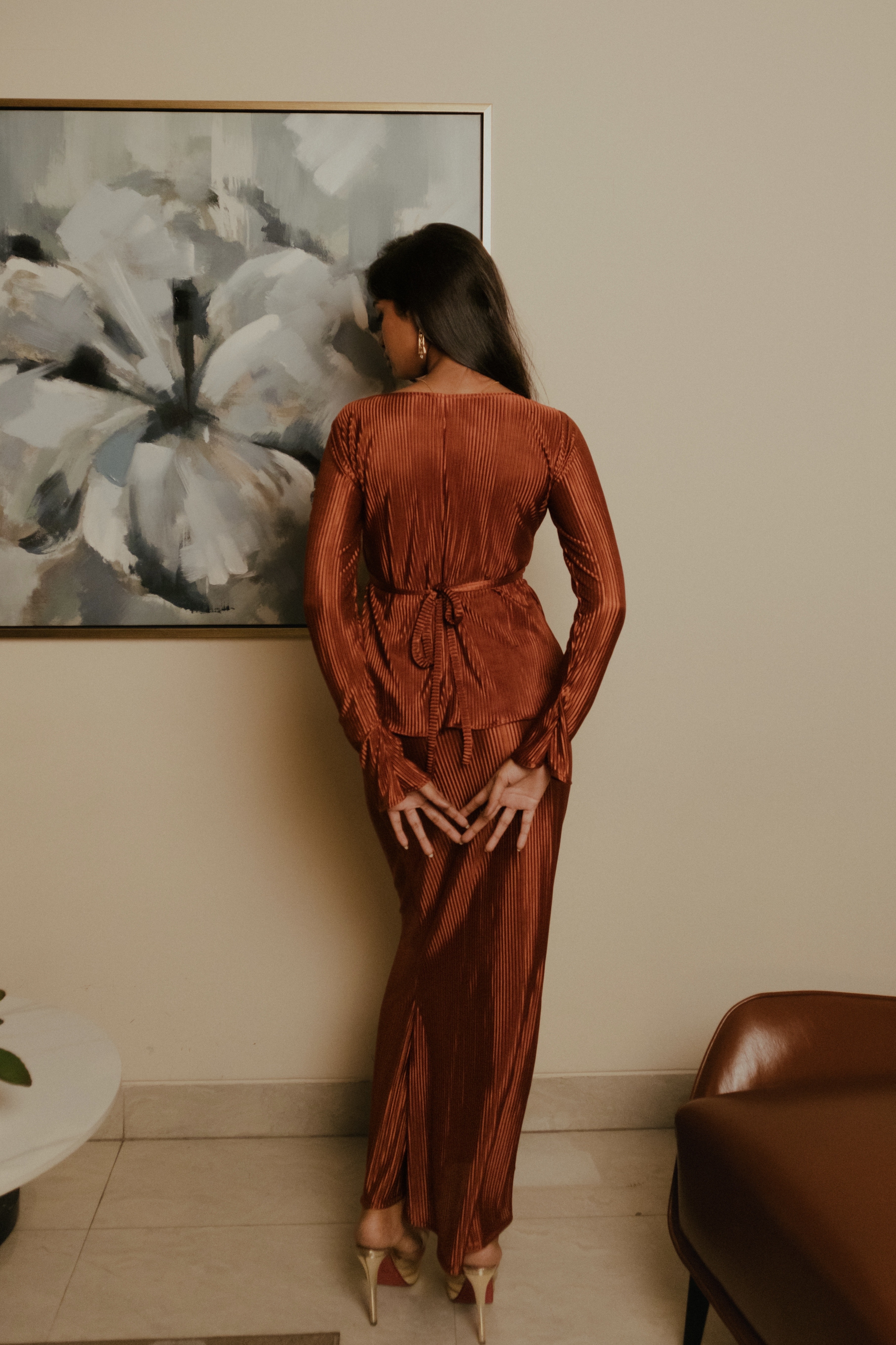 Burnt Orange Ribbed Set - Image 2