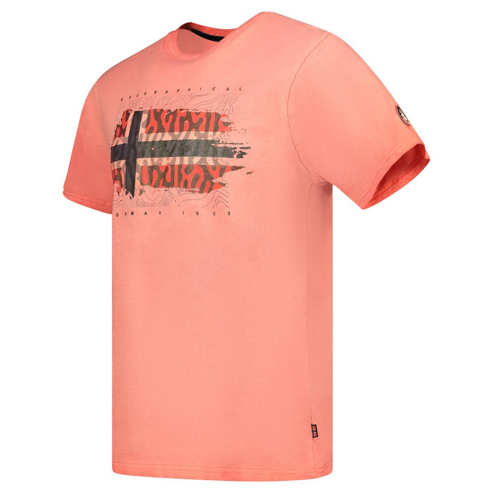 T-Shirt Men Short Sleeve with Coral Flag_img_2