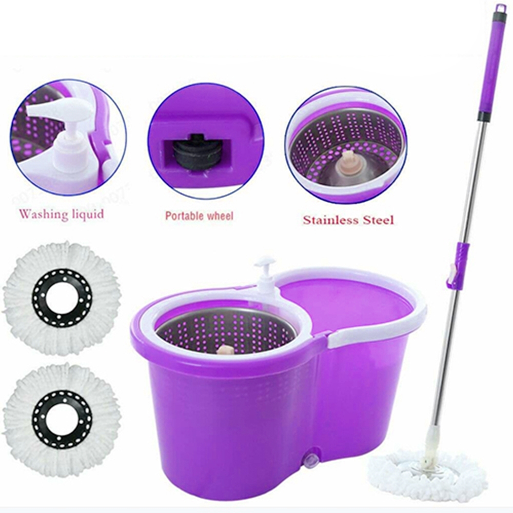 Regular Rotary/Spin Mop Floor Cleaning Mop_RM-9586_Purple_img_1