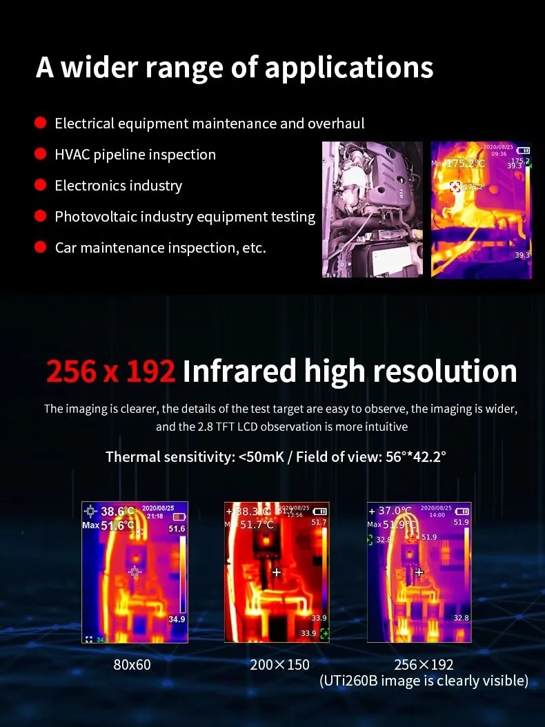 UNI-T UTi260B Infrared Thermal Imager -20°C~ 550°C (4°F~1022°F) Model UTi260B_img_1