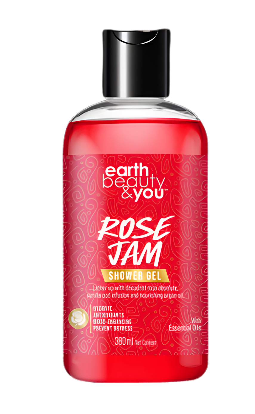 Earth Beauty & You Shower Gel Rose Jam -380ml - Image 1