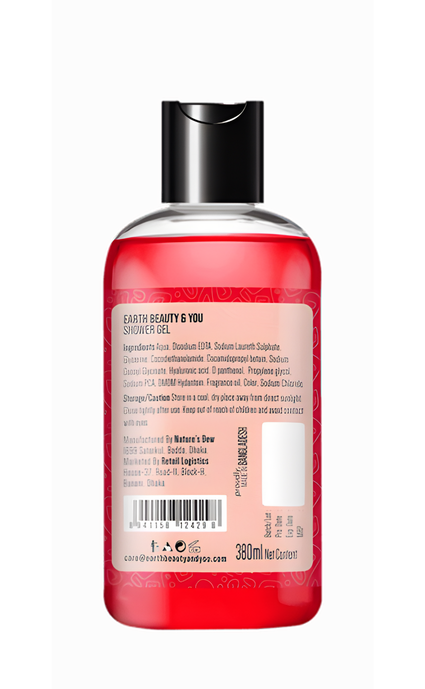 Earth Beauty & You Shower Gel Rose Jam -380ml - Image 4