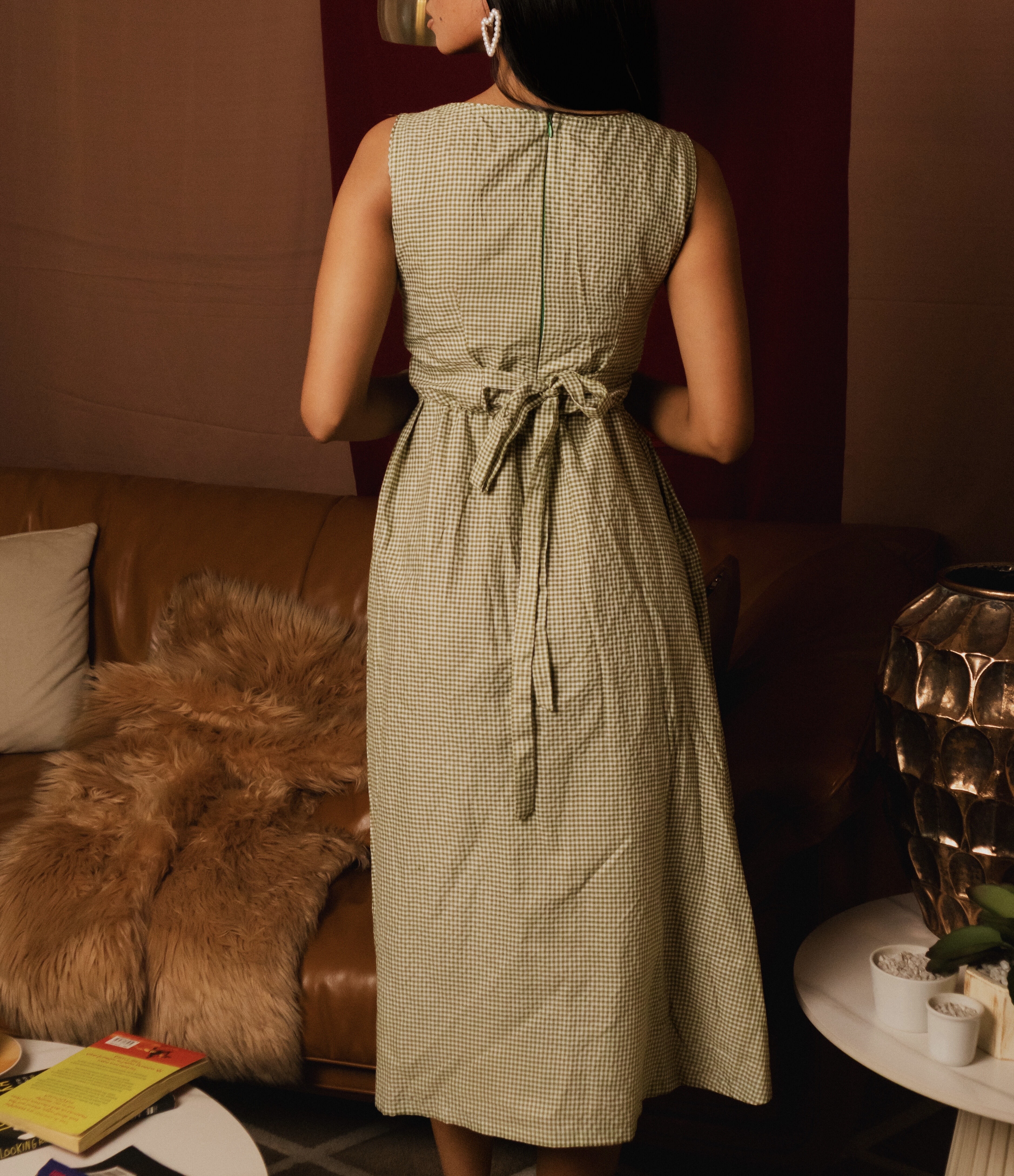 Gingham Dreams Dress+Headband - Image 4