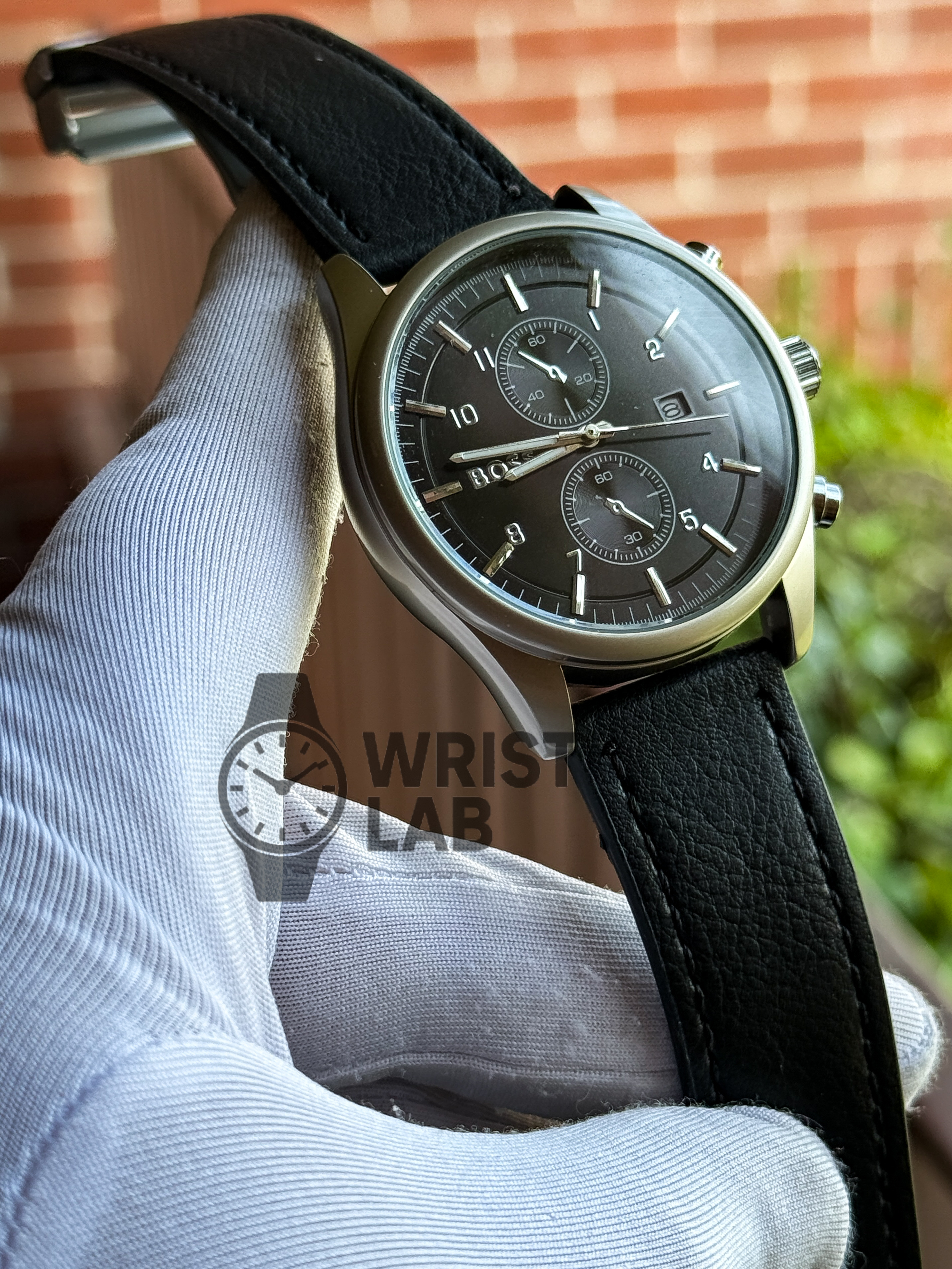 BOSS MAGNETIC WATCH BLACK BELT SILVER CASE_img_0