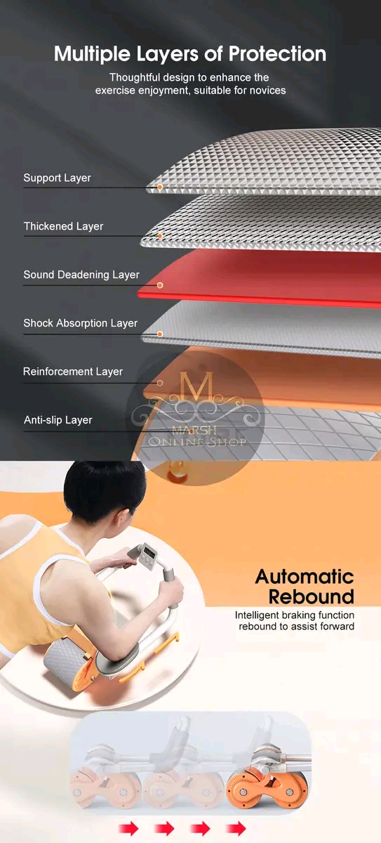 💥Outtobe Abdominal Roller Ab Wheel Roller Automatic Rebound Ab Roller Wheel_img_9
