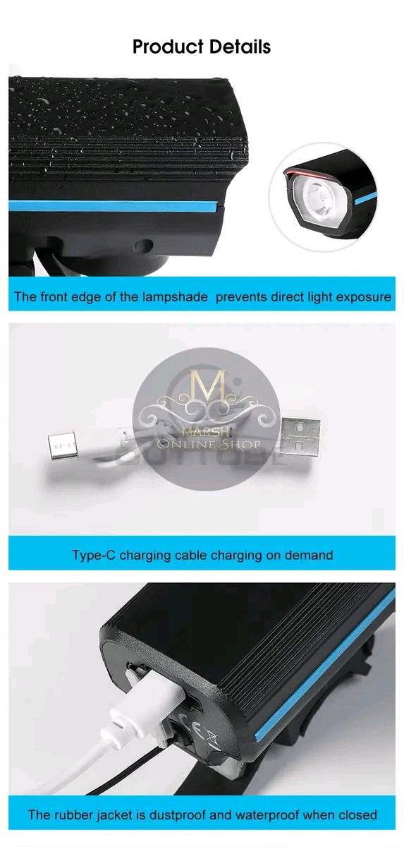 💥Outtobe Bicycle Lamp Headlight Multi-Function 2-In-1 Headlight With Speaker_img_10