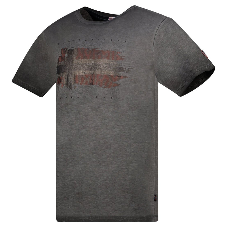 Men's T-Shirt Short Sleeve with Black Flag_img_2