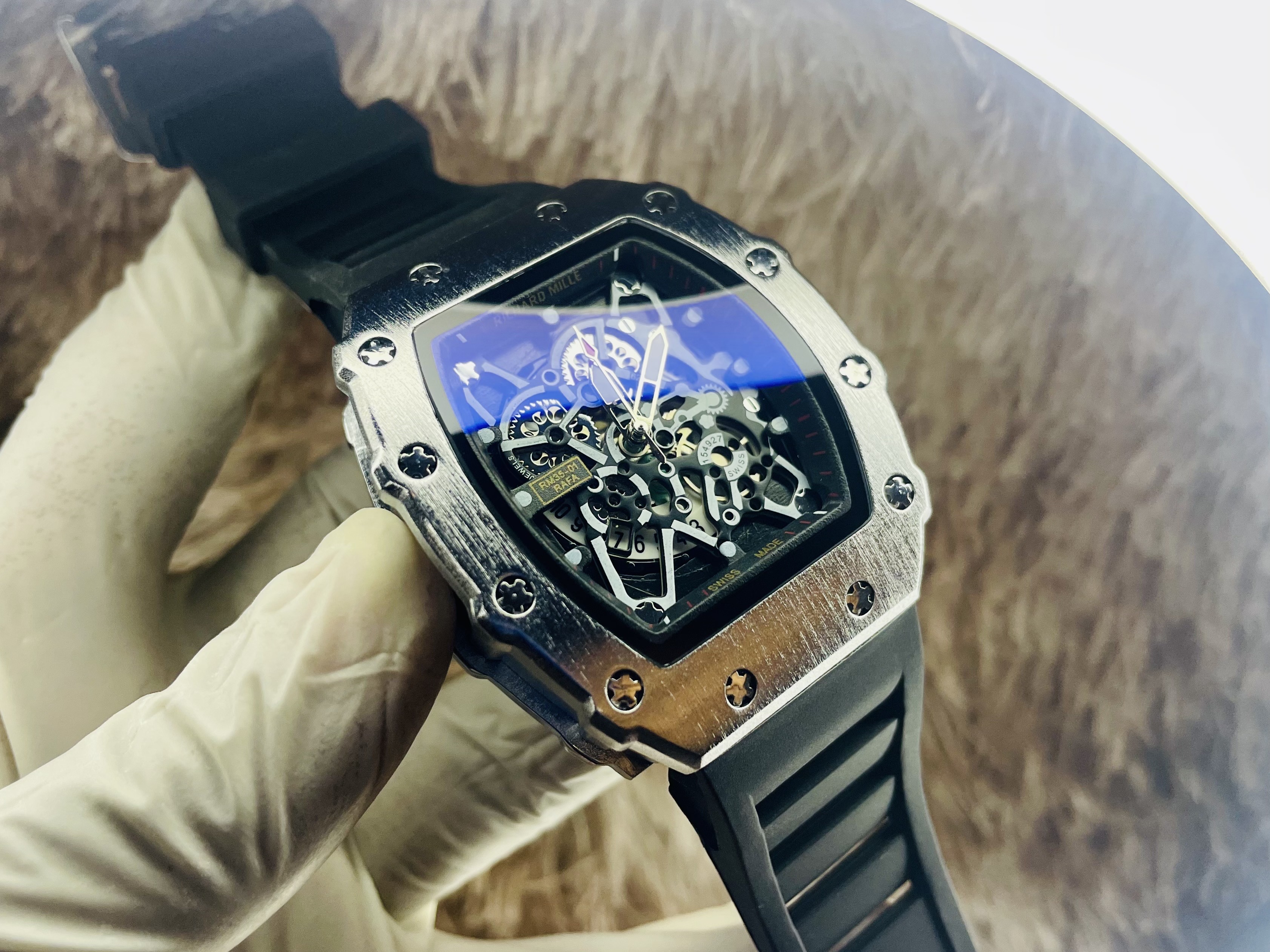Richard Mille Watch (Silver Black)