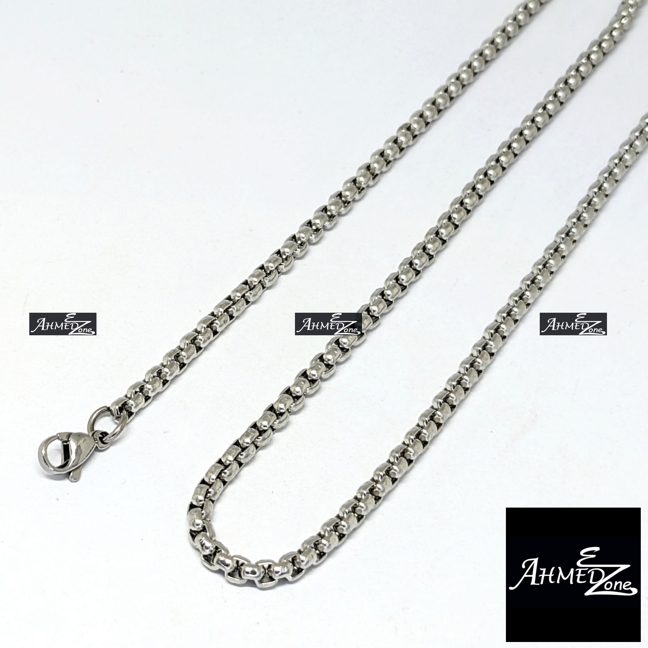 3mm Pearl Neck Chain Stainless Steel (GC-337)