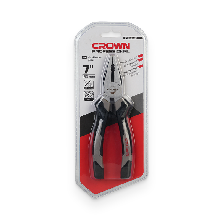 CROWN Professional Combination plier, ( 6" | 7" | 8" ), CR-V, Polishing after blackening; CPHPL- COA06_img_4