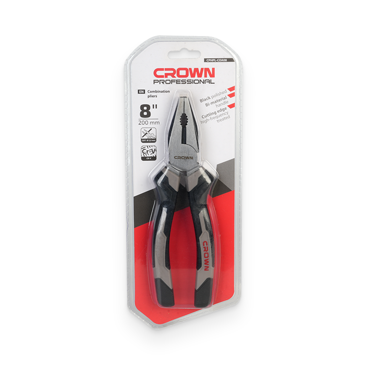 CROWN Professional Combination plier, ( 6" | 7" | 8" ), CR-V, Polishing after blackening; CPHPL- COA06_img_5