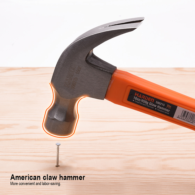 HARDEN 590215 16oz Claw Hammer, 500gm, Fiberglass Handle; 590215_img_3