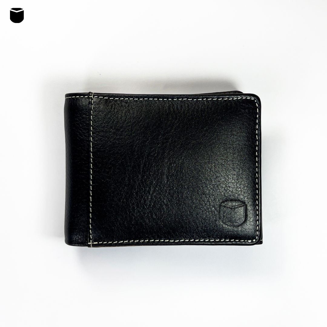 BlackVault Premium Leather Bi-Fold Wallet_img_1