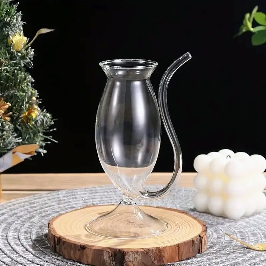 Exclusive Glass Juice Mug with Adjustable Straw ✨