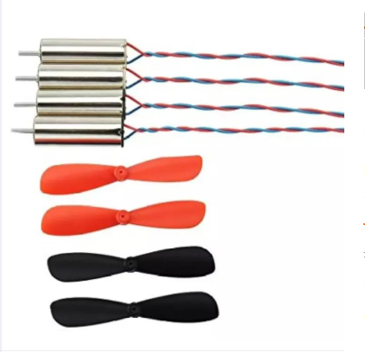 4 Mini Colaless Motors With Propeller Blades For Rc Aircraft Helicopter - Enhance Rc Projects 4 Mini Colaless Motors Featuring Propeller Blades
