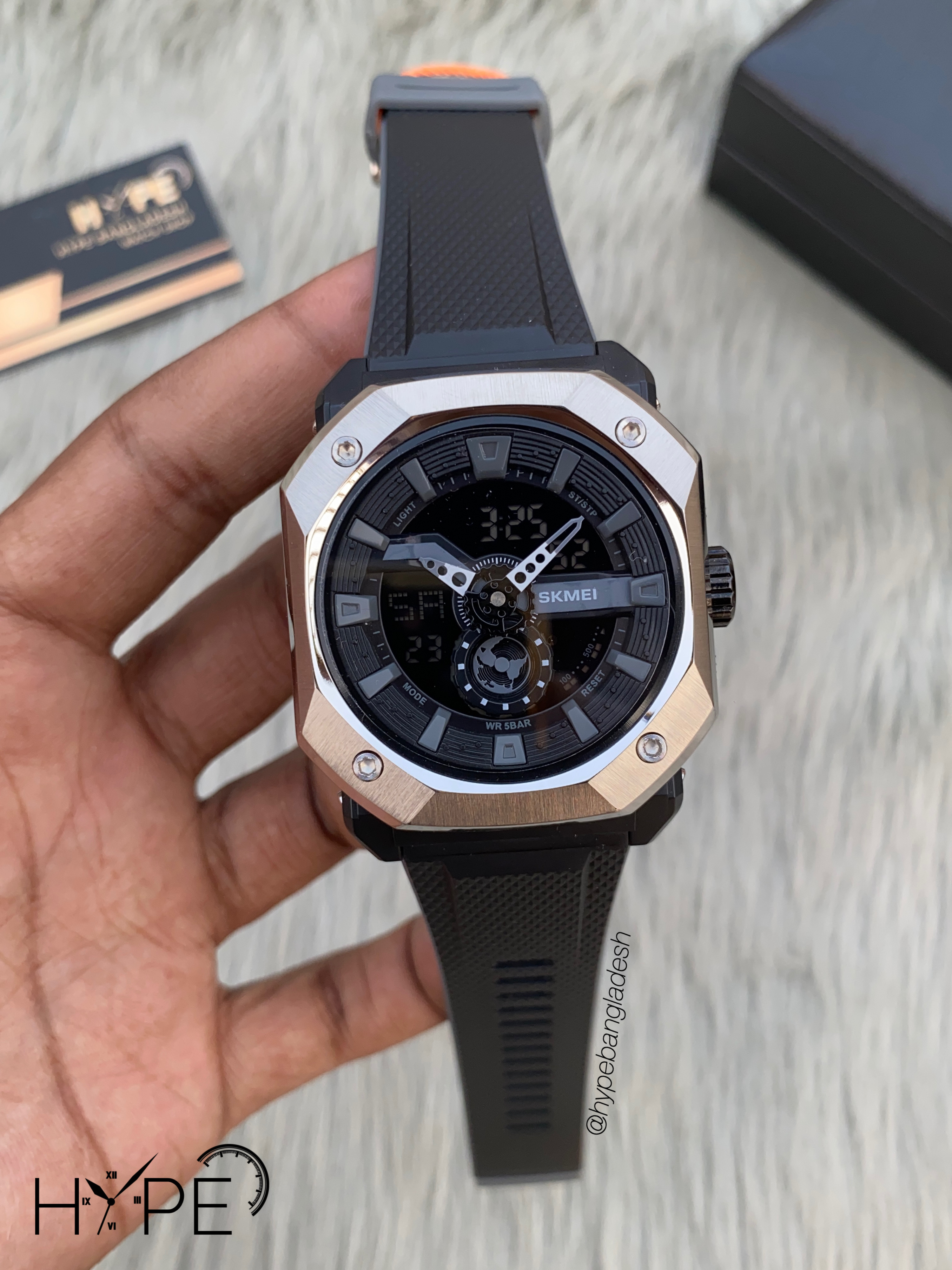 SKMEI dual-time (black-Silver)