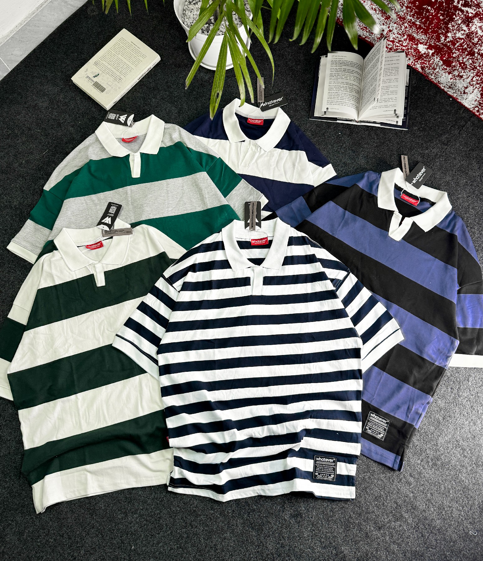Stripe POLO (White-Blue)_img_3