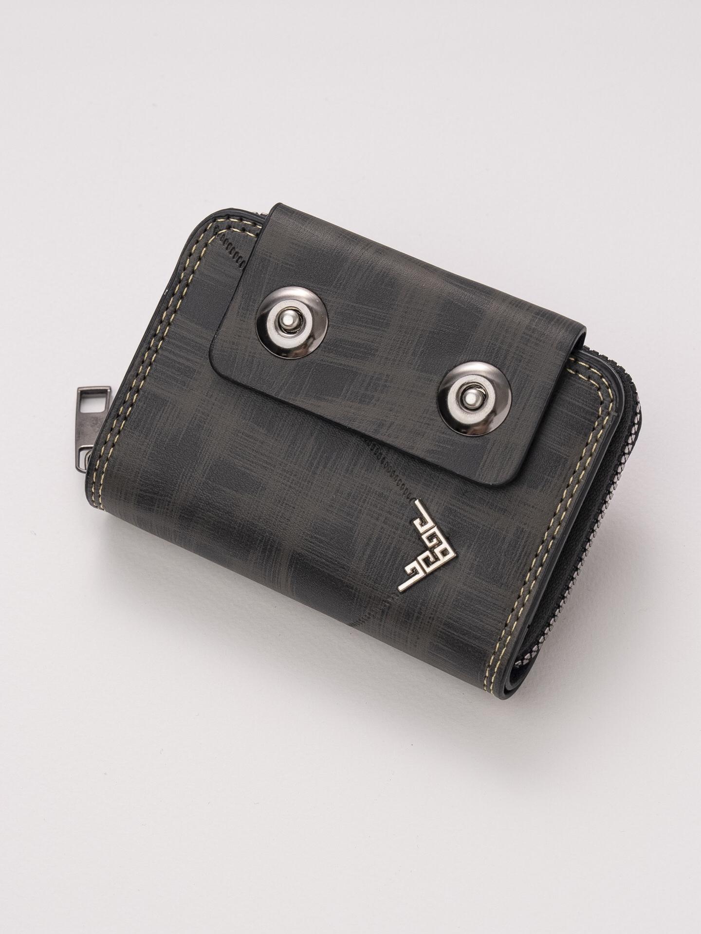 3pc Men'S Business Organ Card Package, Double-buckle Large-capacity Faux Leather Storage Wallet
