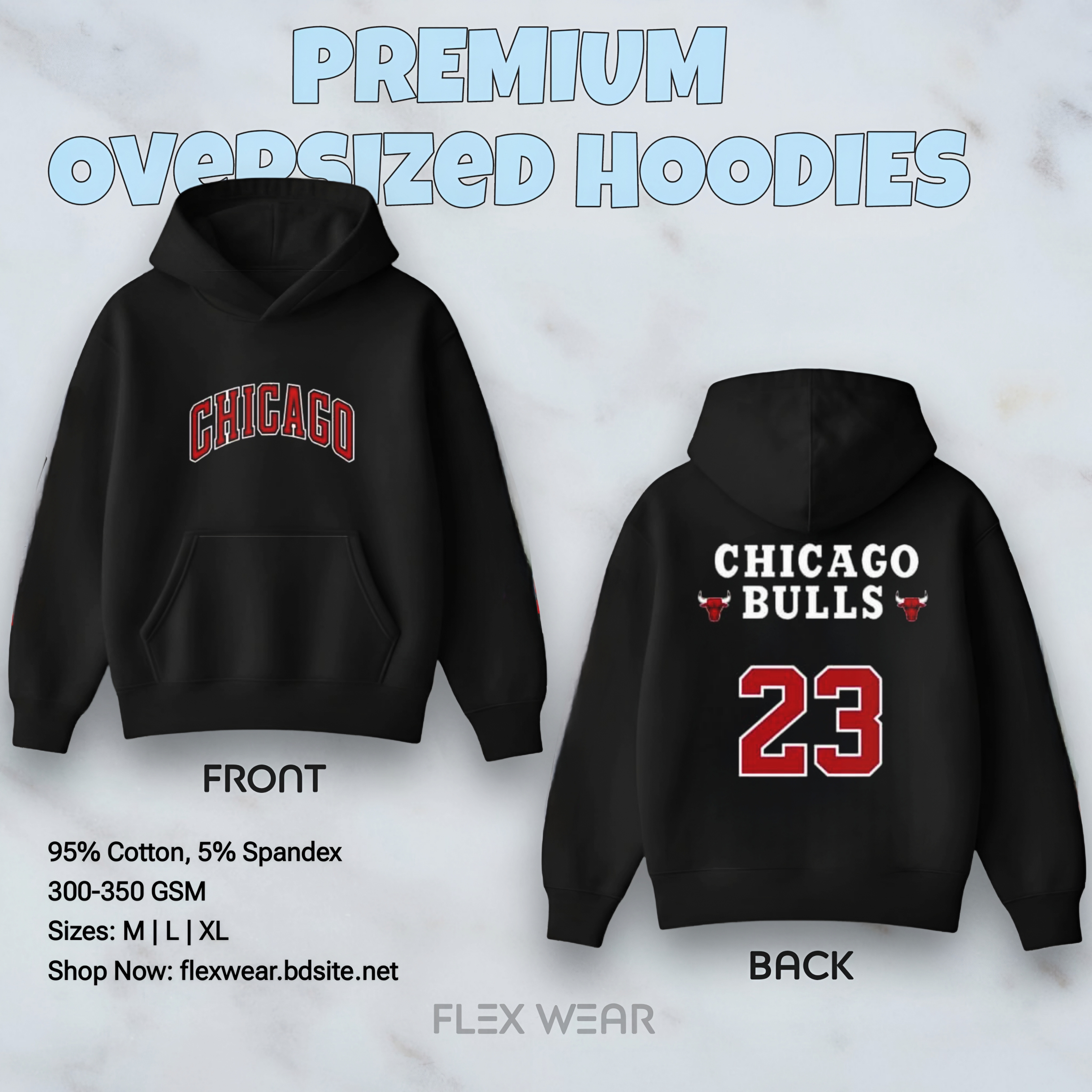 Chicago Bull Oversized Hoodie