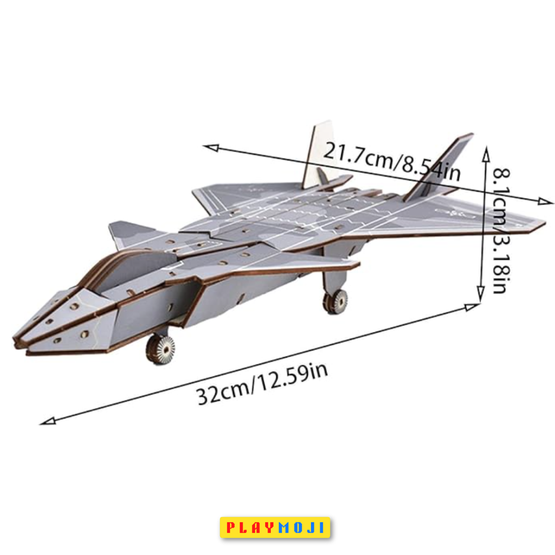 J-20 Stealth Fighter 3D Wooden Puzzle (Model)_img_3
