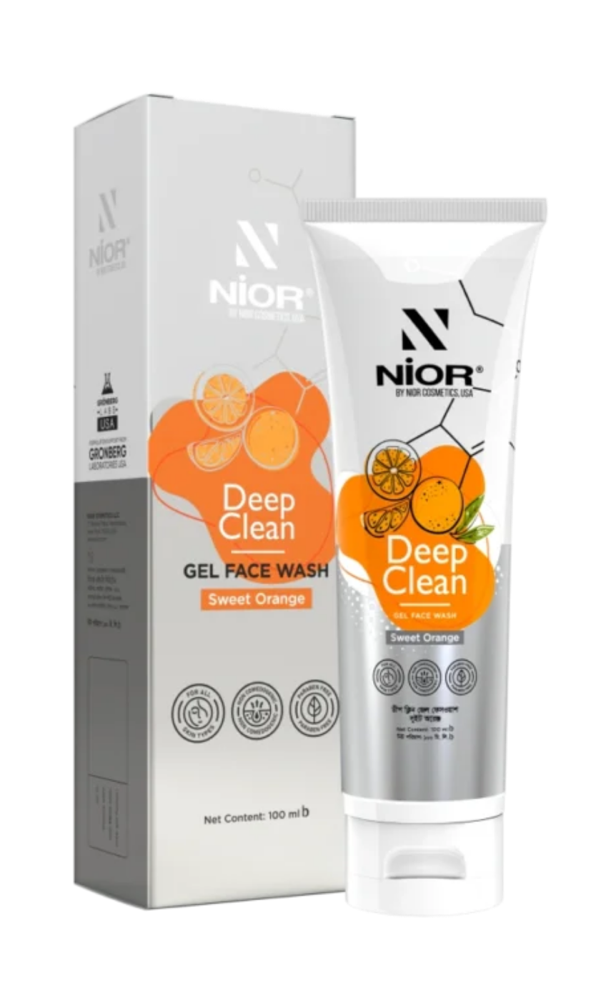 Nior Deep Clean Gel Face Wash Sweet Orange 100ml - Image 4
