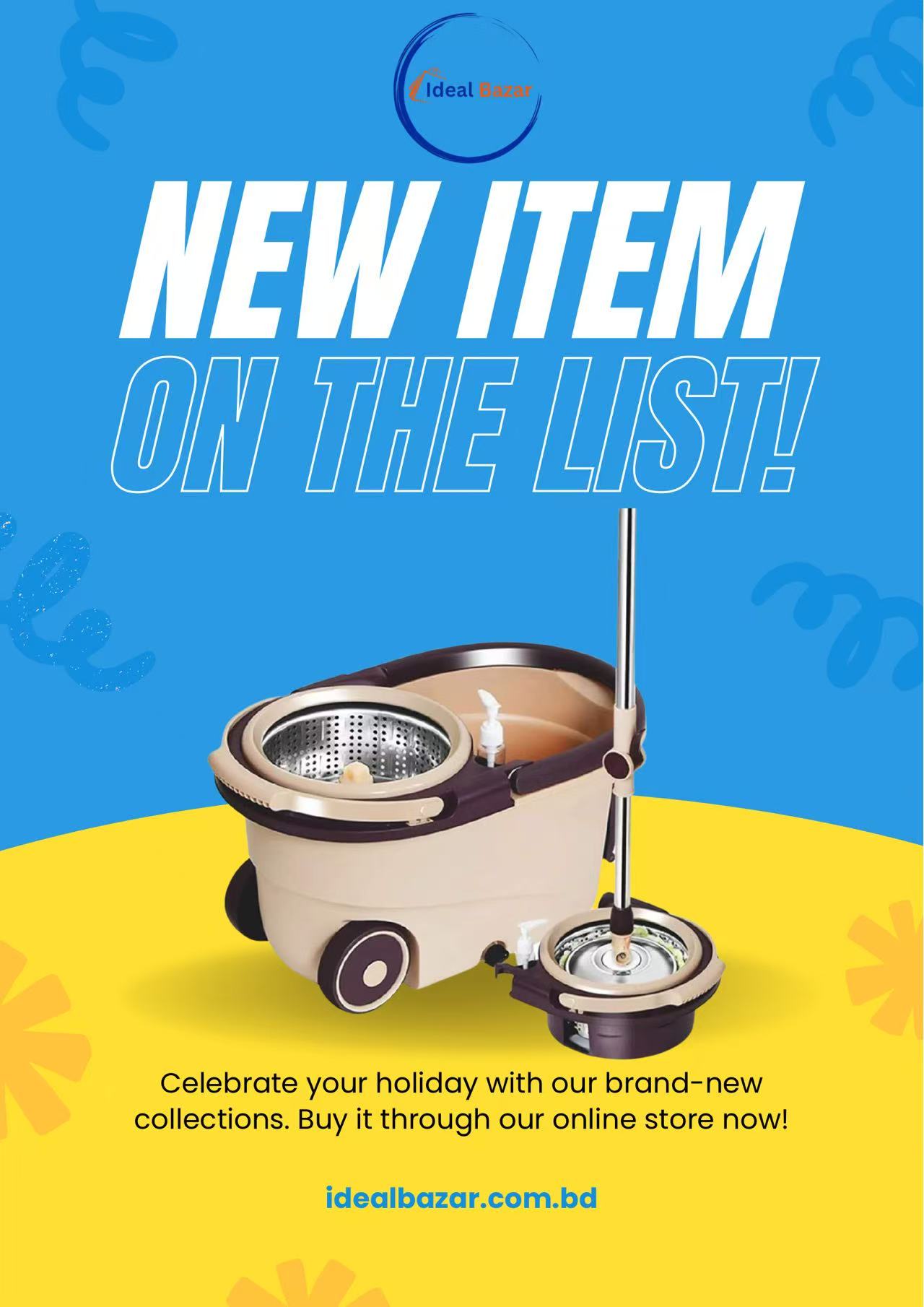 Make Cleaning a Breeze 360-Degree Floor Cleaning Spin Mop with Wheels & Mop Bucket Set with Removable Basket-Unique Choice For Household Cleaning