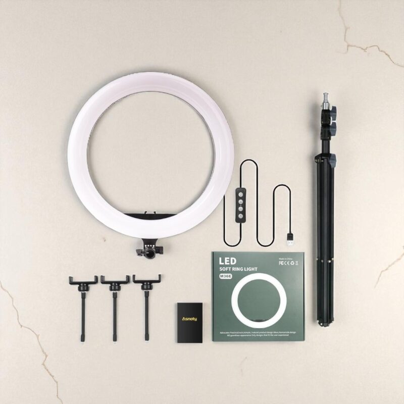 M36E Led Soft Ring Light – 15 Inch With 6.5 Feet Tripod