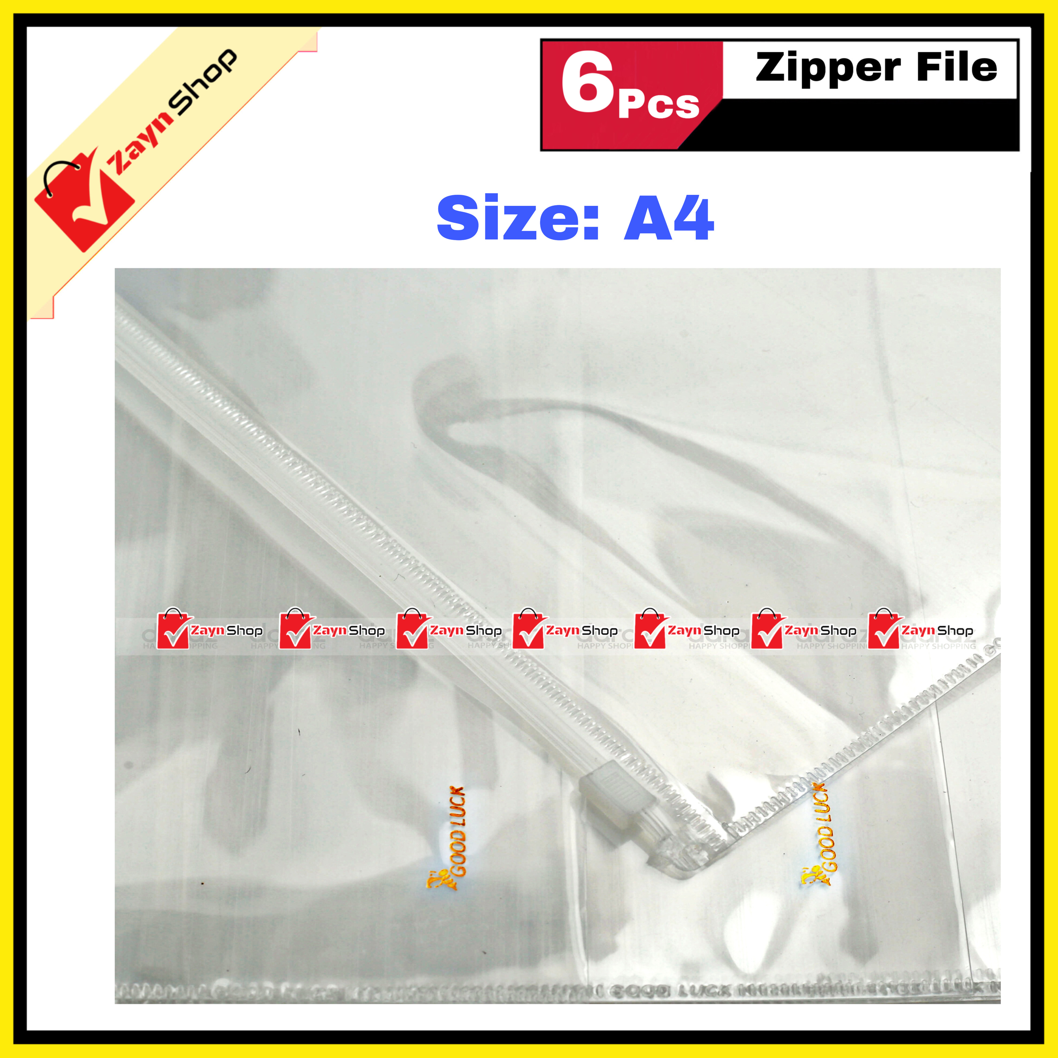 Good Luck Zipper file A4 size 6 pcs_img_0