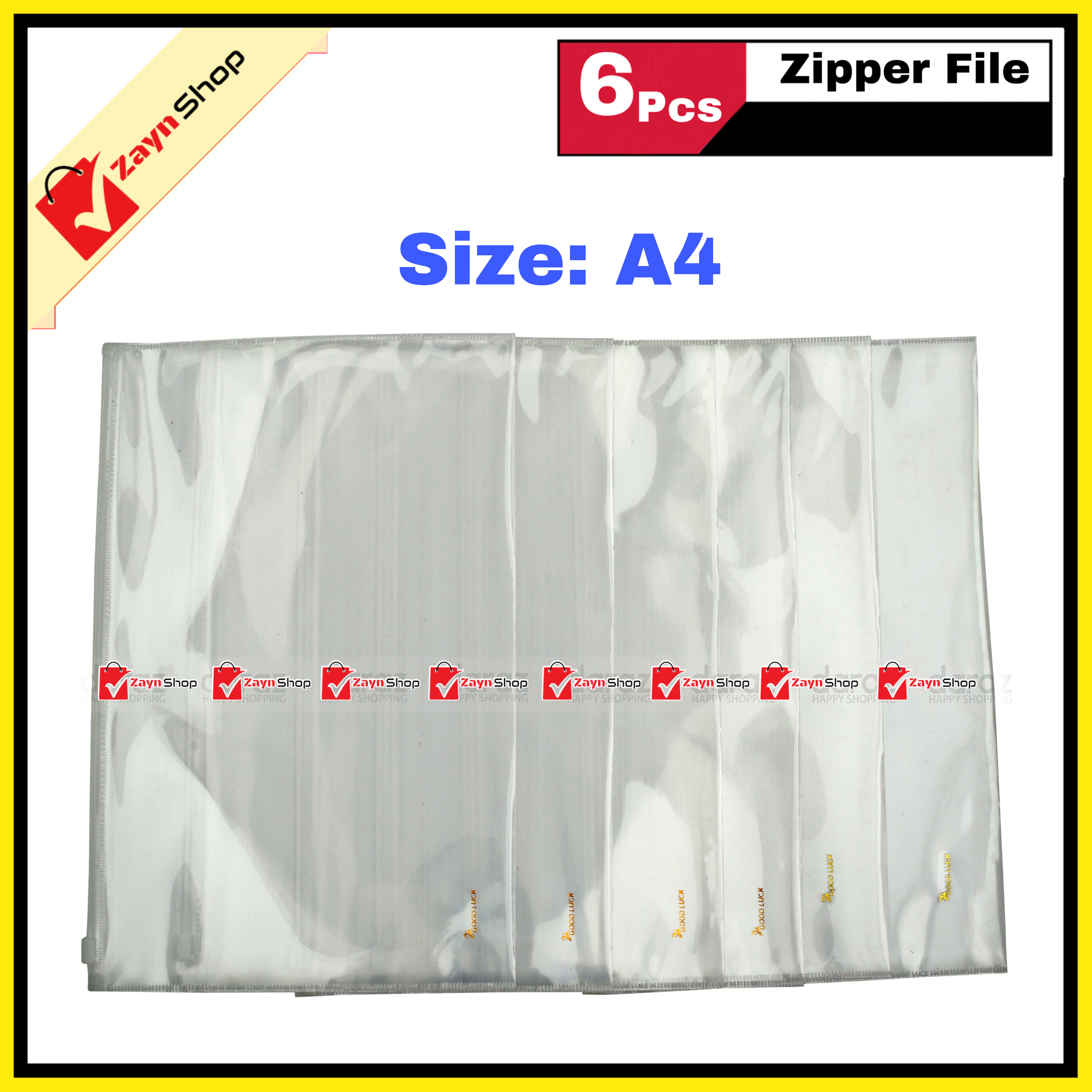 Good Luck Zipper file A4 size 6 pcs_img_1