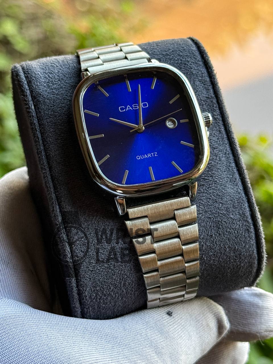CASIO QUARTZ VINTAGE CHAIN SILVER BLUE_img_1