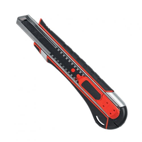 CROWN Professional Snap-Off Knife, 18mm, Zinc alloy+TPR, SK5; CPHKN-SOC18