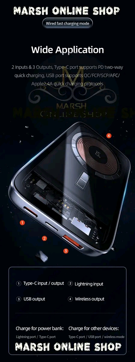 💥USAMS CD184 10000mAh PD 20W Aluminum Magnet WirPower Bankeless_img_8