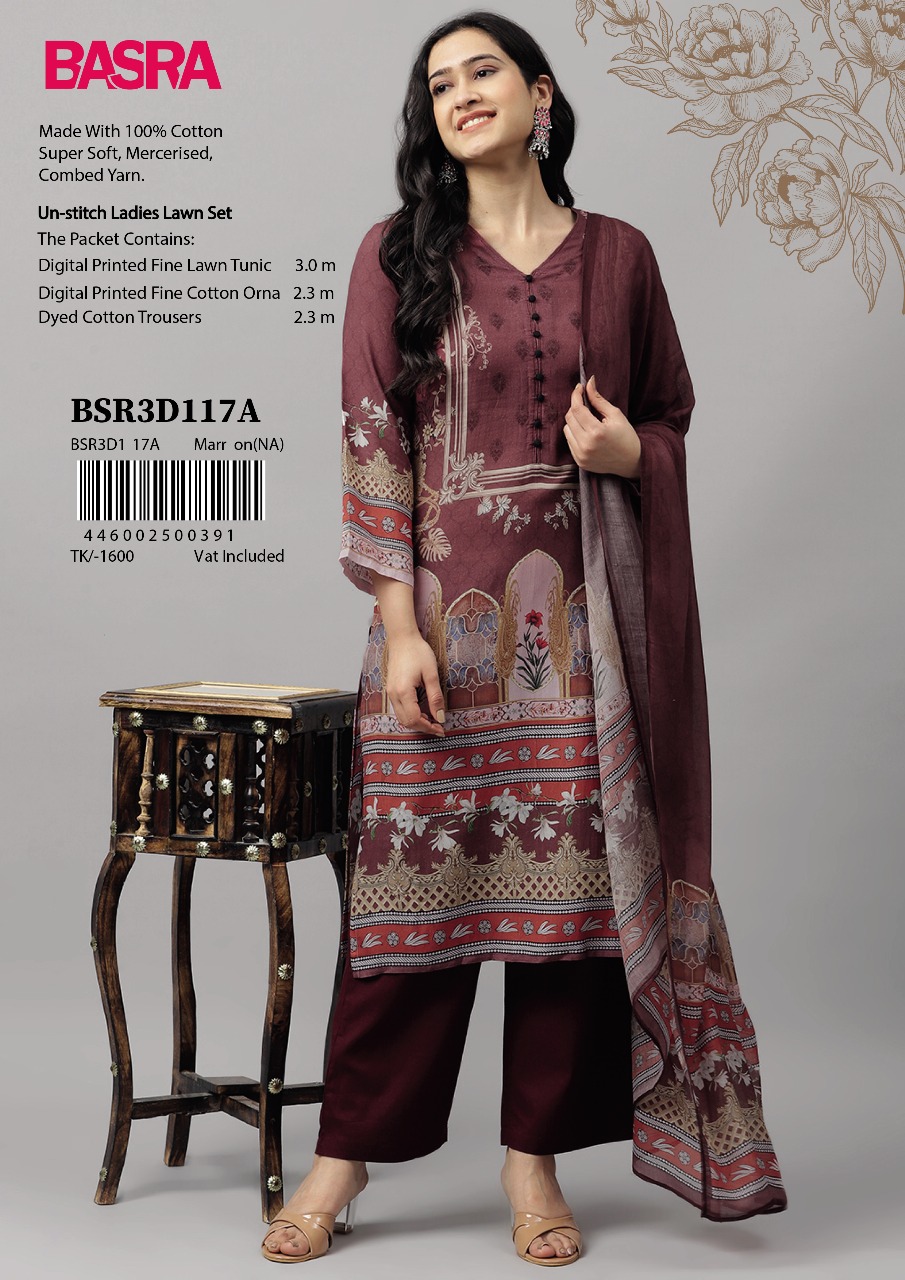 BASRA Unstiched 3 Pcs Set_img_0