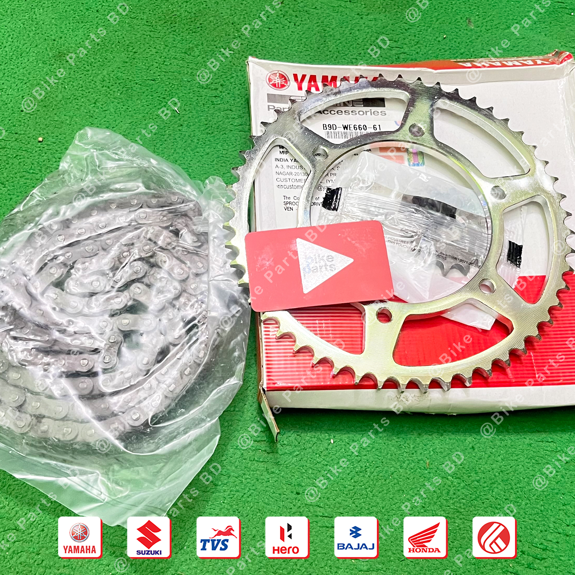 Chain Sprocket set for Yamaha MT15 V1 bike. thumbnail 2