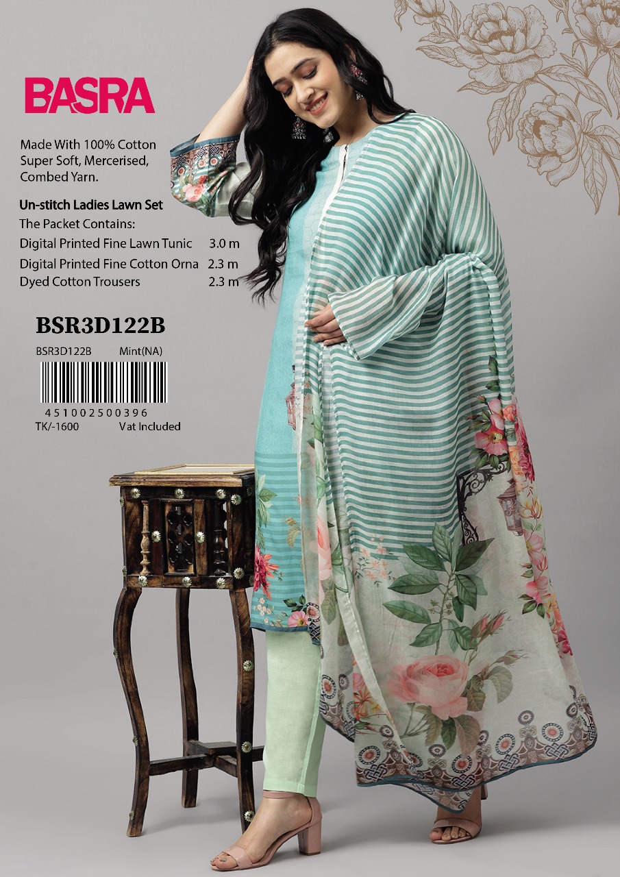 BASRA Unstiched 3 Pcs Set