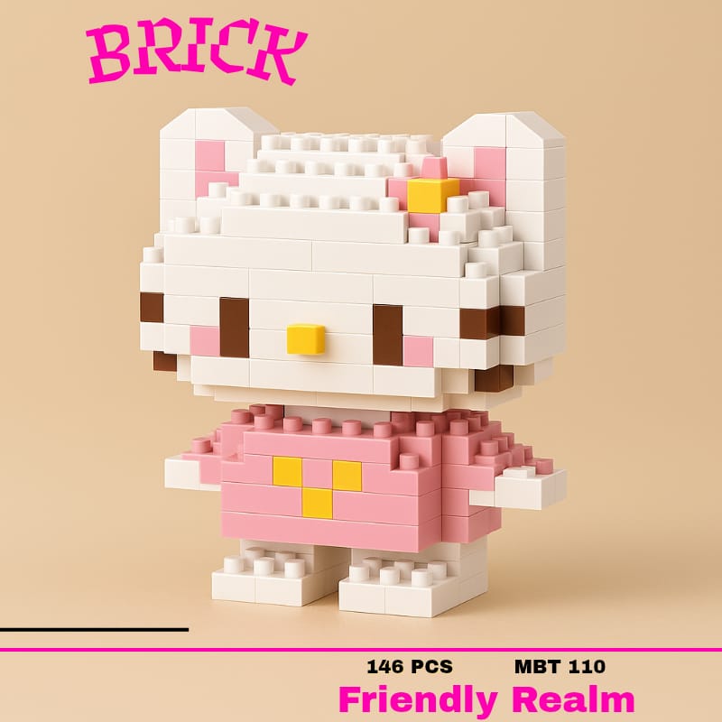 Mini Brick Cute Cat Toy – 146 PCS Creative Building Set (MBT-110)