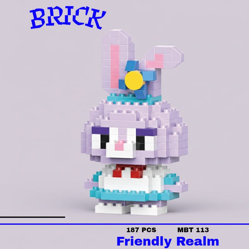 Mini Brick Cute Bunny Toy – 187 PCS Building Set (MBT-113)