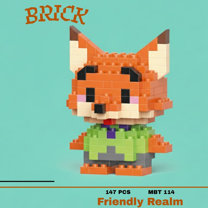 Mini Brick Cute Fox Toy – 147 PCS Building Set (MBT-114)
