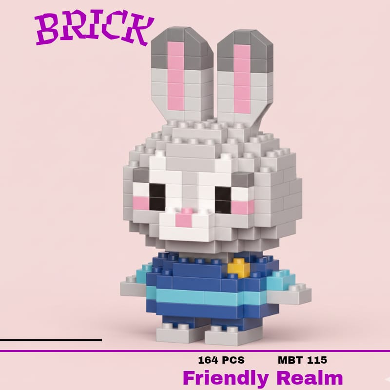 Mini Brick Cute Bunny Toy – 164 PCS Building Set (MBT-115)