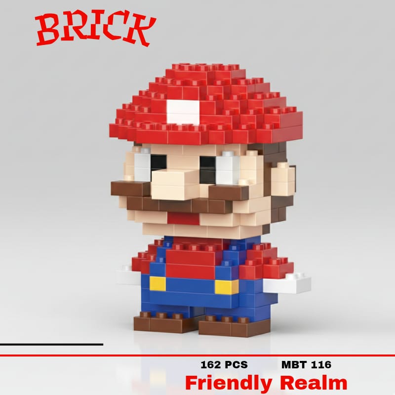 Mini Brick Cartoon Character Toy – 162 PCS Building Set (MBT-116)